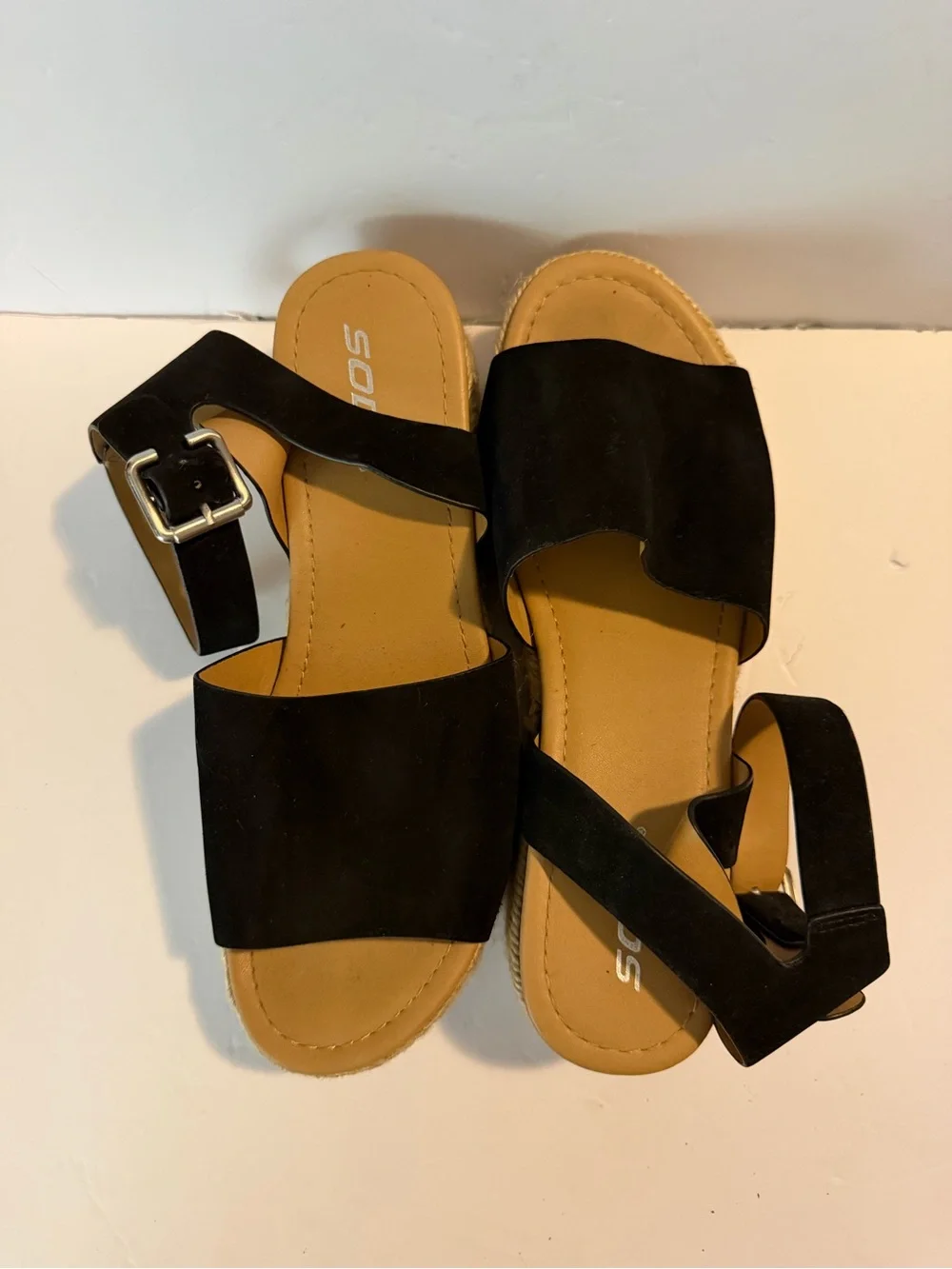 Black Platform Sandals - Women